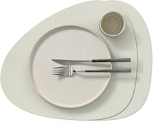 Sets de table LIND DNA Nupo - Cuir - Lin - Courbé - 44 x 37 cm - 2 pièces