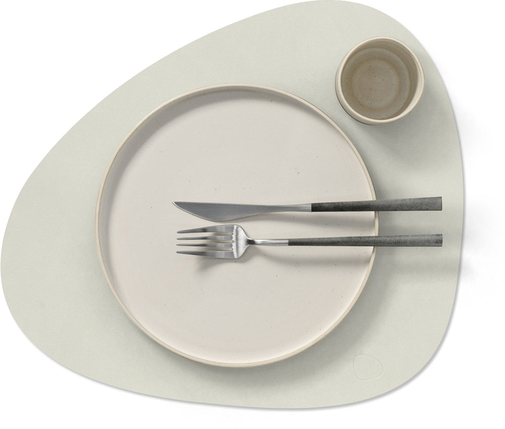 Sets de table LIND DNA Nupo - Cuir - Lin - Courbé - 44 x 37 cm - 2 pièces