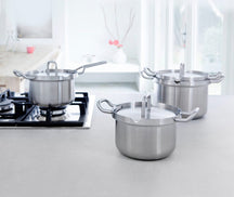 Casserole BK Q-Linair Master en acier inoxydable - ø 16 cm / 2 litres