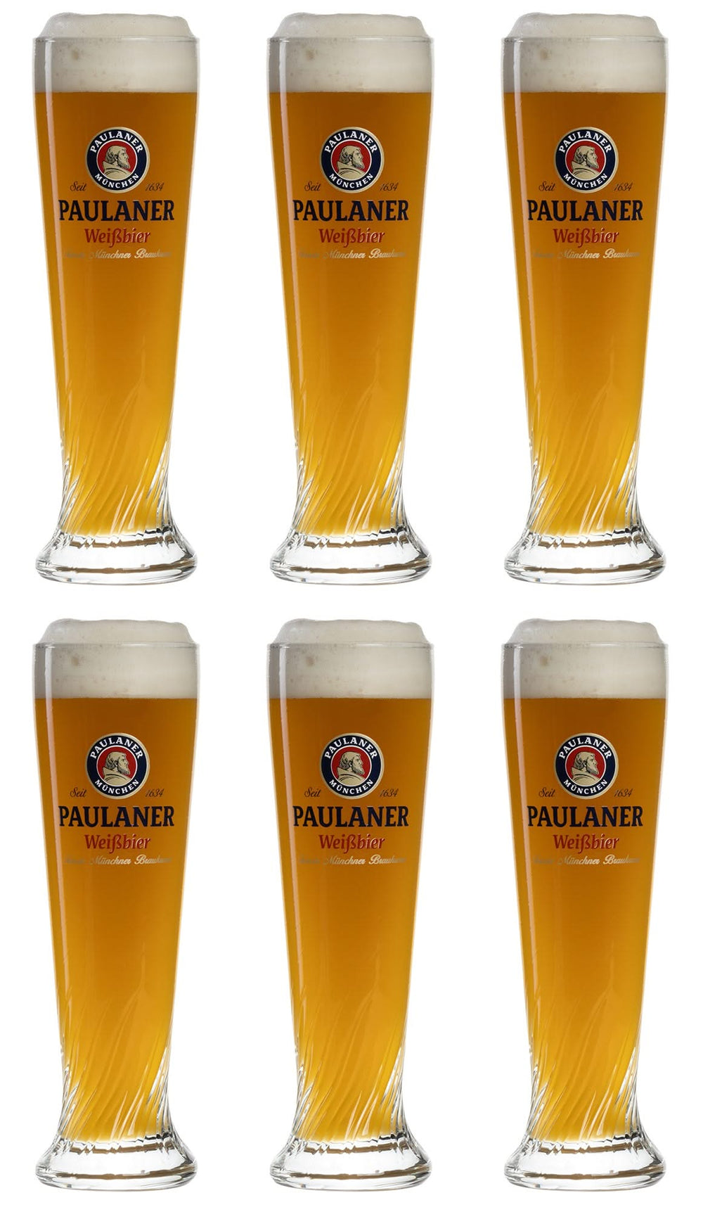 Verres à bière Paulaner Weizen 500 ml - 6 pièces