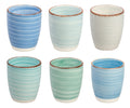 Ensemble de 6 tasses à café Studio Tavola Ocean Blue de 160 ml