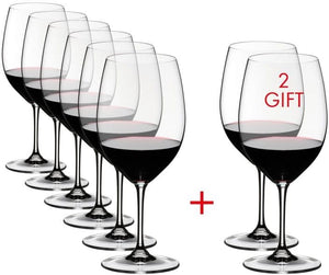 Ensemble de verres a vin Riedel - Verres a vin rouge - Vinum - 650 ml - 8 pièces