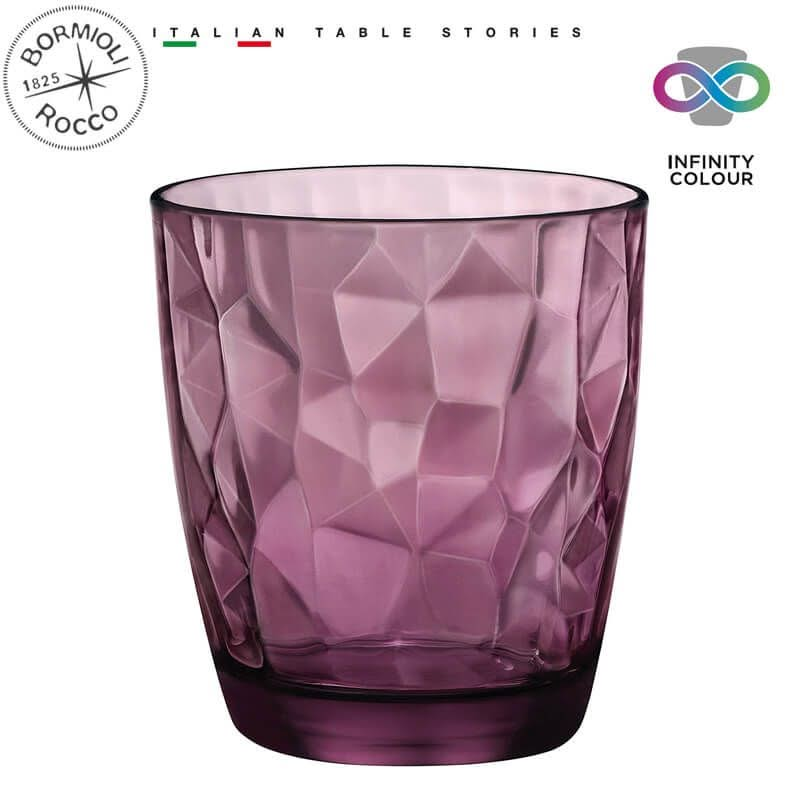 Verres à eau Bormioli Rocco Diamond Violet 300 ml - 6 pièces