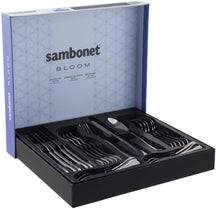 Ensemble de couverts Sambonet Bloom Monobloc en acier inoxydable de 24 pièces.