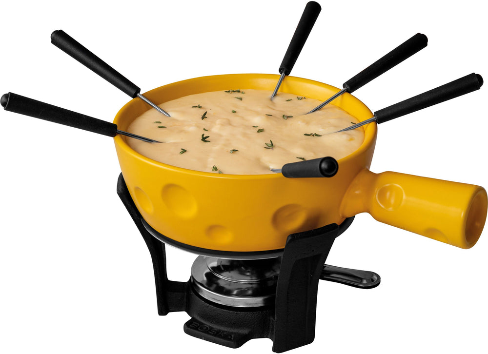 Ensemble à fondue Boska Cheesy - 6 personnes - jaune/noir - 1,3 litre