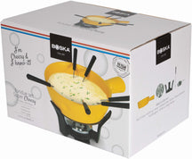 Ensemble à fondue Boska Cheesy - 6 personnes - jaune/noir - 1,3 litre