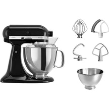 Robot de cuisine KitchenAid Artisan - tête inclinable - noir onyx - 4,8 litres - 5KSM175PSEOB