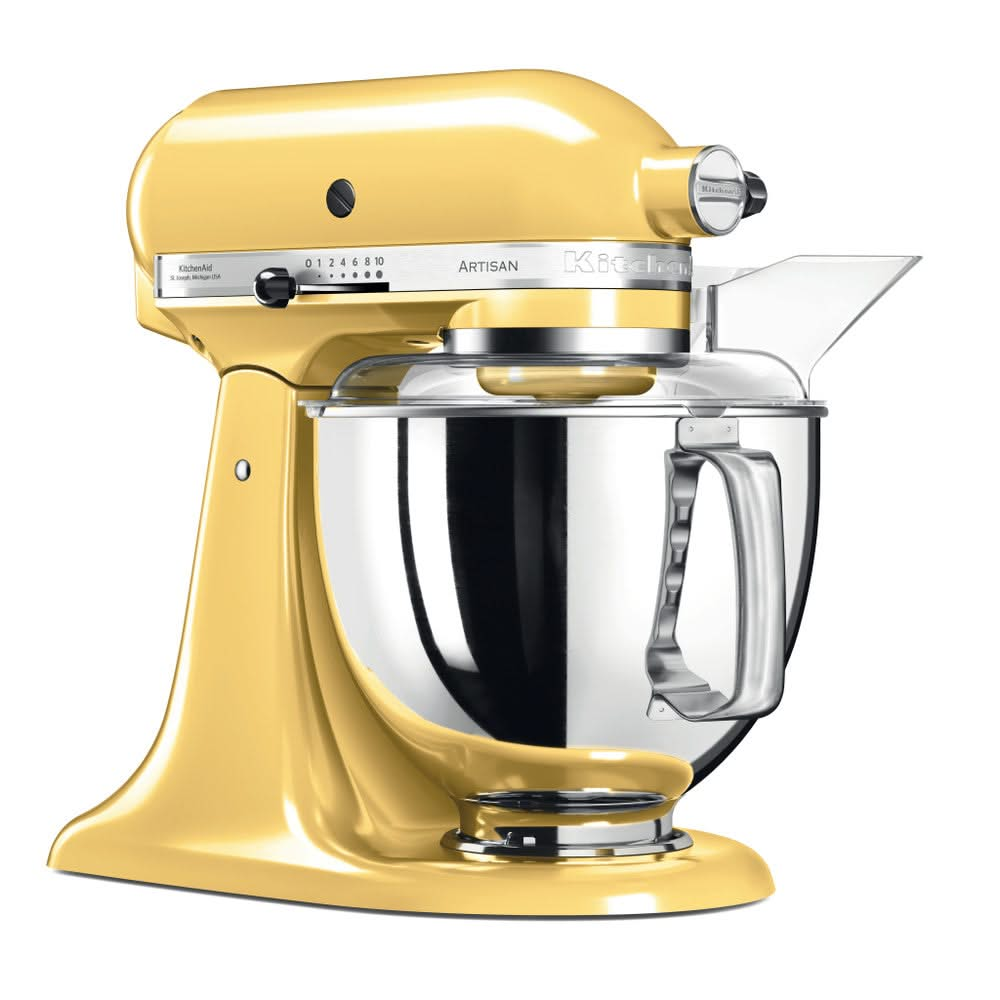 Robot de cuisine KitchenAid Artisan - tête inclinable - jaune pastel - 4,8 litres - 5KSM175PSEMY