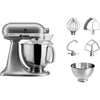 Robot de cuisine KitchenAid Artisan - tête inclinable - argent contour - 4,8 litres - 5KSM175PSECU