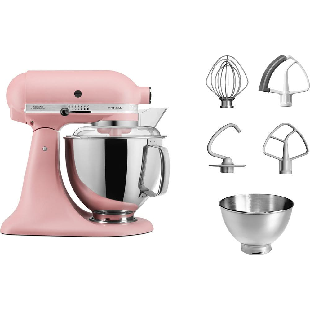 Robot de cuisine KitchenAid Artisan - tête inclinable - rose séché - 4,8 litres - 5KSM175PSEDR