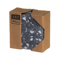 Jay Hill Dessous de verre Terrazzo - Gris - 10 x 10 cm - 4 pièces