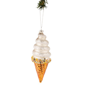 Boule de Noël Nordic Light - En forme de glace - en verre - 17 cm