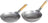 Cookinglife Batterie de cuisine Voccelli (Poêle à frire ø 24 cm &amp; Poêle Wok ø 25 cm) - sans revêtement antiadhésif