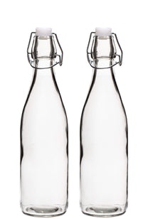 Cookinglife Bouteilles à Bouchon Basculant Rondes - 500 ml - 2 Pièces