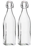 Bouteilles pivotantes carrées Cookinglife - 1 litre - 2 pièces