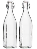 Bouteilles pivotantes carrées Cookinglife - 1 litre - 2 pièces