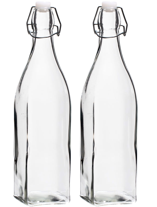 Bouteilles pivotantes carrées Cookinglife - 1 litre - 2 pièces
