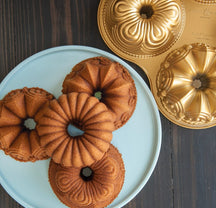 Moule à Bundt Quartet Nordic Ware Tulband en Or - 4 pièces