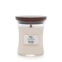 Bougie parfumée WoodWick taille moyenne Miel Blanc - 11 cm / ø 10 cm