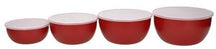 Bol de mélange Core Rouge Empereur KitchenAid - avec couvercles - 4 pièces