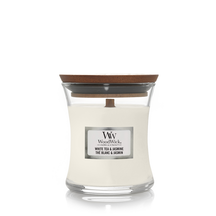 Bougie parfumée WoodWick Mini Thé Blanc & Jasmin - 8 cm / ø 7 cm