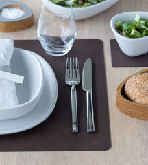 Set de table LIND DNA Nupo - Cuir - Marron foncé - 45 x 35 cm