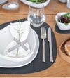 Set de table LIND DNA Hippo - Cuir - Noir Anthracite - 44 x 37 cm