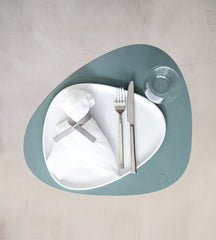 Set de table LIND DNA Nupo - Cuir - Vert pastel - 44 x 37 cm