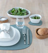 Set de table LIND DNA Nupo - Cuir - Vert pastel - 44 x 37 cm