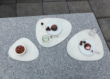 Sets de table LIND DNA Nupo - Cuir - Métallique - Courbé - 44 x 37 cm - 2 Pièces