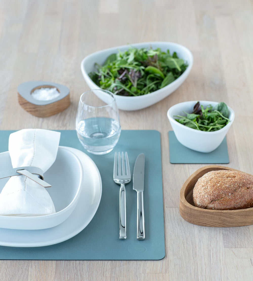 Set de table LIND DNA Nupo - Cuir - Vert pastel - 45 x 35 cm