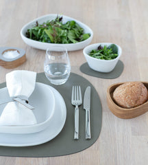 Set de table LIND DNA Nupo - Cuir - Vert armée - 44 x 37 cm