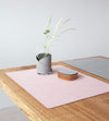 Set de table LIND DNA Nupo - Cuir - Rose / Gris clair - réversible - 45 x 35 cm