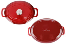 Cosy & Trendy Braadpan Fontestic Gietijzer Traditional Red Ovaal - 31 x 24 cm - Geëmailleerd