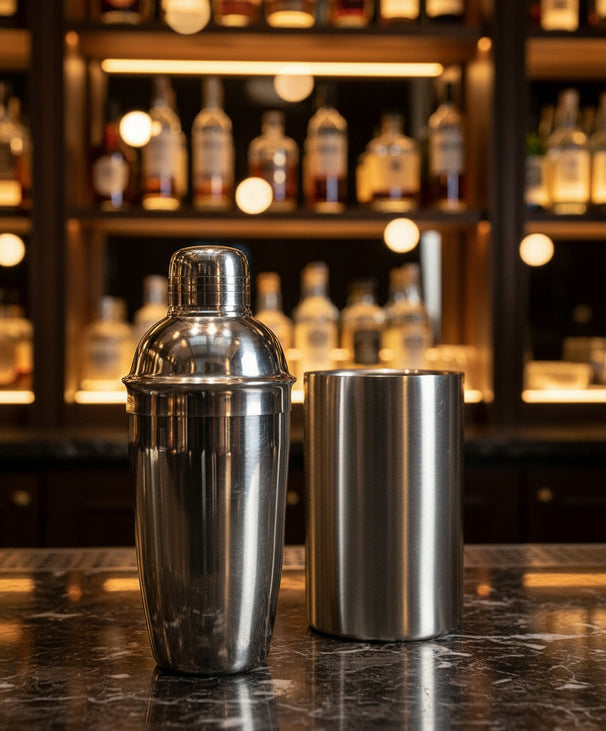 Cookinglife Barset RVS 2-Delig - Cocktailshaker en Wijnkoeler