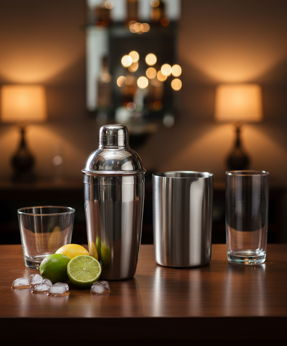 Cookinglife Barset RVS 2-Delig - Cocktailshaker en Wijnkoeler