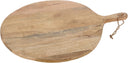 Serveerplank Ovaal Teakhout 50 x 60 cm - Pizzaplank voor Tapas en Brood - Cookinglife