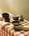 Ensemble de casseroles Alessi Pots&Pans - AJM100S6 A - Noir - 4 pièces - par Jasper Morrison