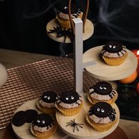 Cupcakes araignée d'Halloween