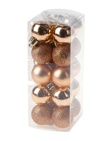 Boules de Noël Cosy @Home cuivre ø 3 cm - 20 pièces