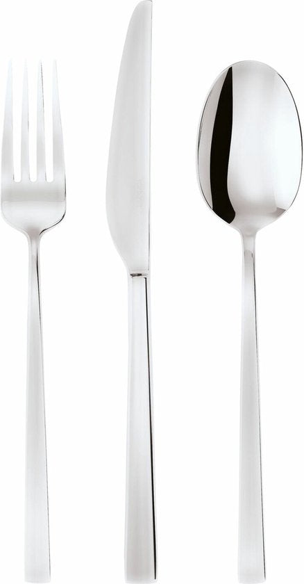 Batterie de Cuisine Sambonet avec Cassette à Couverts + Couvercles - Argent - 7 pièces