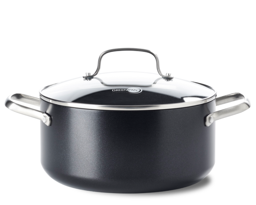 Casserole GreenPan - avec couvercle - Copenhagen - Noir - ø 24 cm / 5,2 litres