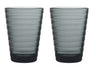 Verre Iittala Aino Aalto Gris foncé 330 ml - Lot de 2