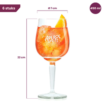 Verres Aperol Spritz - 450 ml - Verre officiel - 6 pièces