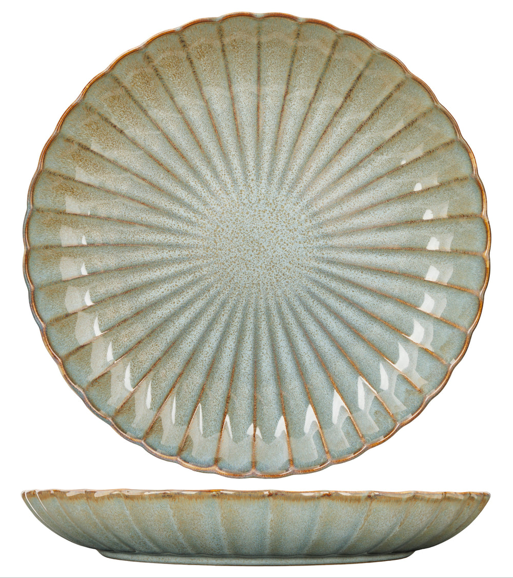 Assiettes plates Cosy & Trendy Astera Bleu Océan - ø 27,5 cm - Lot de 4