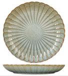 Assiettes plates Cosy & Trendy Astera Bleu Océan - ø 27,5 cm - Lot de 4