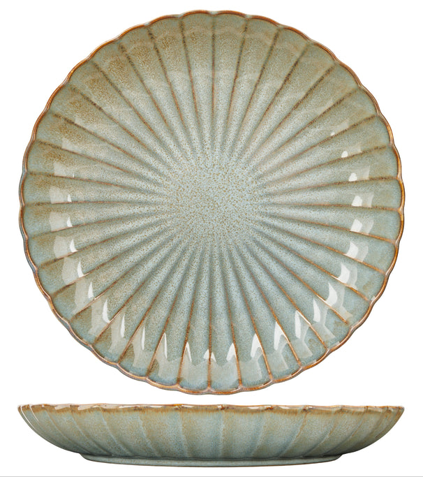 Assiettes plates Cosy & Trendy Astera Bleu Océan - ø 27,5 cm - Lot de 4