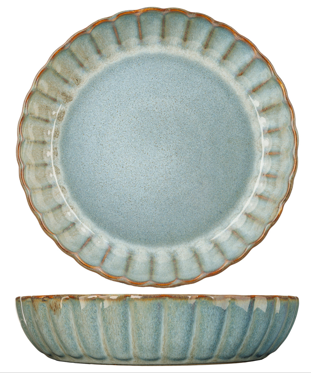 Assiettes creuses/assiettes à pâtes Cozy & Trendy - Astera Bleu Océan - ø 22 cm - Lot de 4