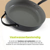 BE Living Casserole avec Couvercle - Ø 28 cm - Revêtement antiadhésif céramique - Sans PFAS - Adaptée à tous feux - Gris