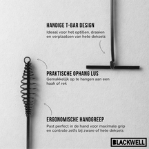 Lève-plat pour Cocotte Blackwell - Four hollandais - Acier noir - 42 cm